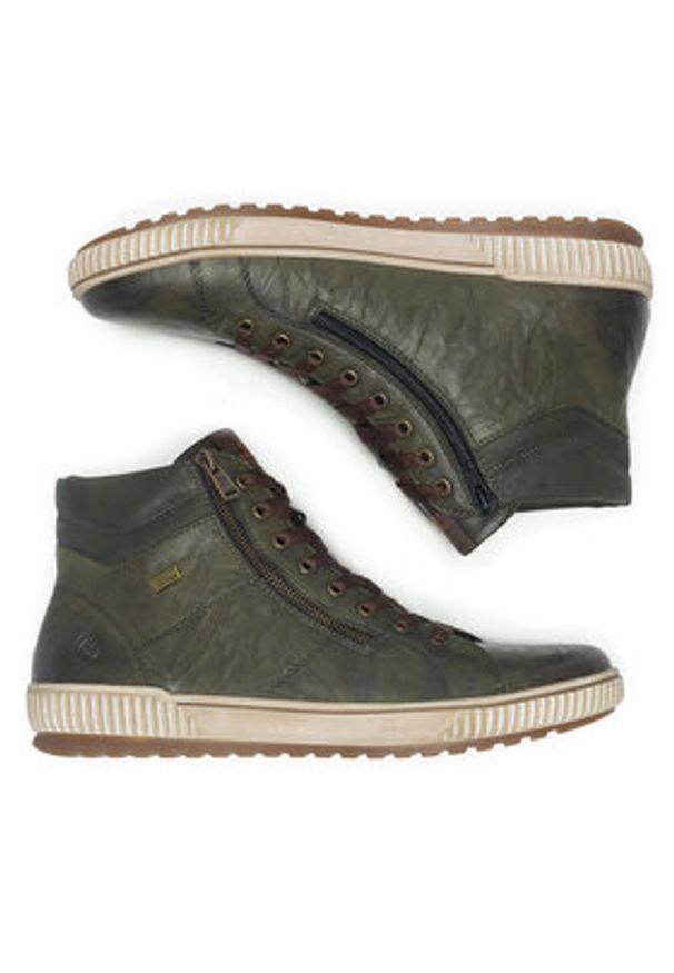 Remonte Sneakersy D0772-52 Zielony. Kolor: zielony. Materiał: skóra
