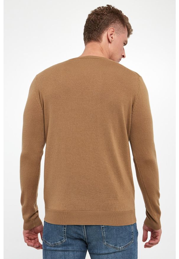 Karl Lagerfeld - Sweter męski wełniany KARL LAGERFELD. Materiał: wełna