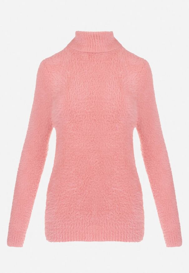 Born2be - Różowy Wełniany Golf Mihn. Typ kołnierza: golf. Kolor: różowy. Materiał: wełna. Długość rękawa: długi rękaw. Długość: długie. Sezon: zima, jesień