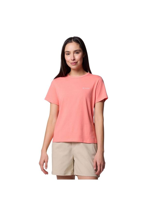 columbia - T-shirt sportowy z krótkim rękawem damski Sun Trek W SS II Tee. Kolor: fioletowy. Materiał: bawełna, poliester, elastan. Długość rękawa: krótki rękaw. Długość: krótkie