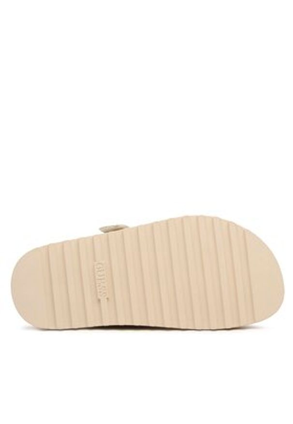 Guess Klapki Fatema FL6FAT FAL03 Beżowy. Kolor: beżowy. Materiał: materiał