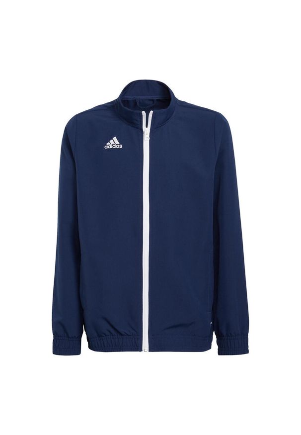 Adidas - Bluza piłkarska dla dzieci adidas Entrada 22 Presentation Jacket. Kolor: niebieski. Sport: piłka nożna