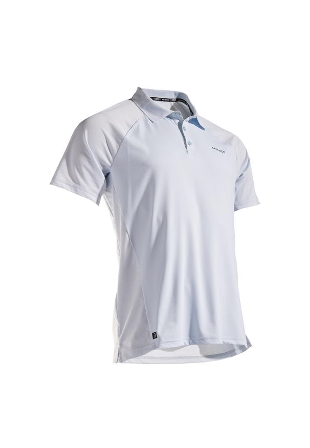 ARTENGO - Koszulka Polo Tenis Tpo 500 Dry Męska. Typ kołnierza: polo. Kolor: szary, niebieski, wielokolorowy. Materiał: materiał, mesh. Sport: tenis