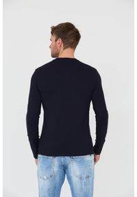 Guess - GUESS Granatowy męski longsleeve, Rozmiar XL. Kolor: niebieski. Długość rękawa: długi rękaw #6