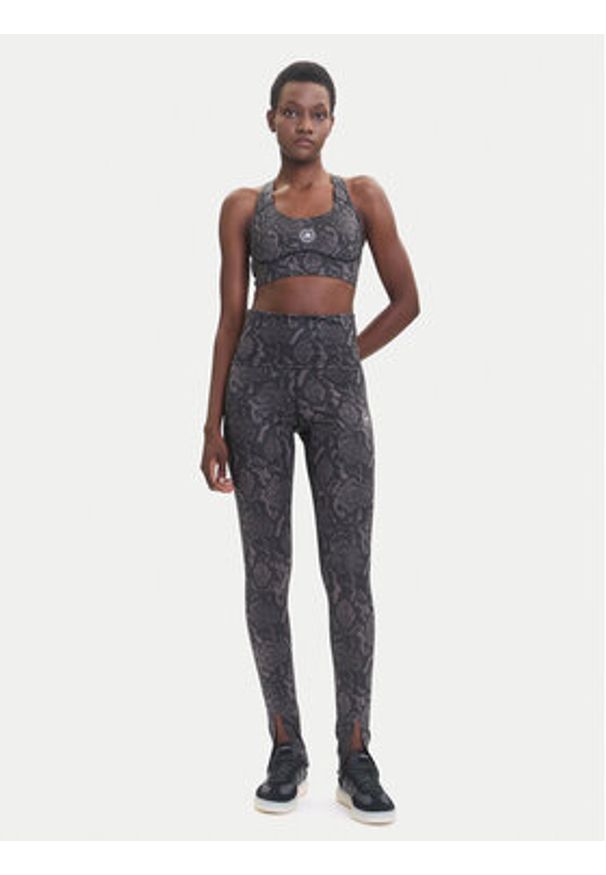 Adidas by Stella McCartney - adidas by Stella McCartney Biustonosz sportowy Power Impact JW4542 Brązowy Slim Fit. Kolor: brązowy. Materiał: syntetyk