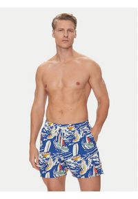 TOMMY HILFIGER - Tommy Hilfiger Szorty kąpielowe UM0UM03491 Niebieski Regular Fit. Kolor: niebieski. Materiał: syntetyk