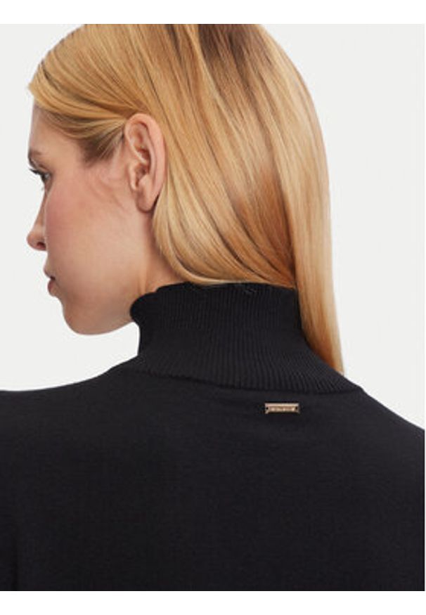 Athlecia Golf Dava W Knitted High Neck EA243358 Czarny Regular Fit. Typ kołnierza: golf. Kolor: czarny. Materiał: wiskoza