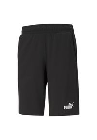 Puma - Męskie szorty z dżerseju Essentials PUMA Black. Kolor: czarny. Materiał: jersey