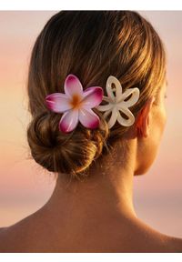 Sinsay - Spinki do włosów w kształcie kwiatów 2 pack - wielobarwny. Wzór: kwiaty #1