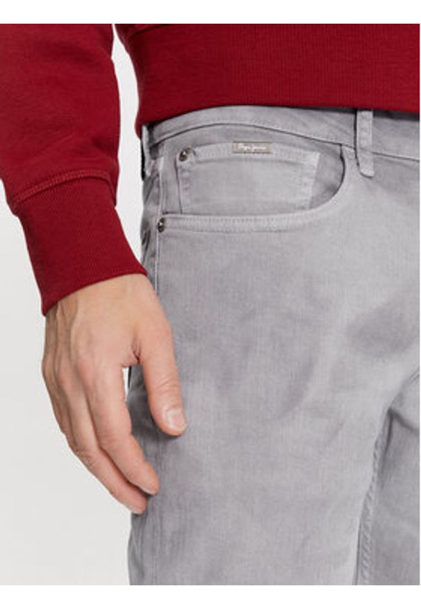 Pepe Jeans Jeansy PM207399 Szary Slim Fit. Kolor: szary