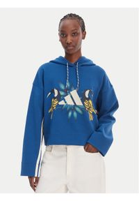 Adidas - adidas Bluza Farm Rio KS2104 Granatowy Loose Fit. Kolor: niebieski. Materiał: bawełna #1