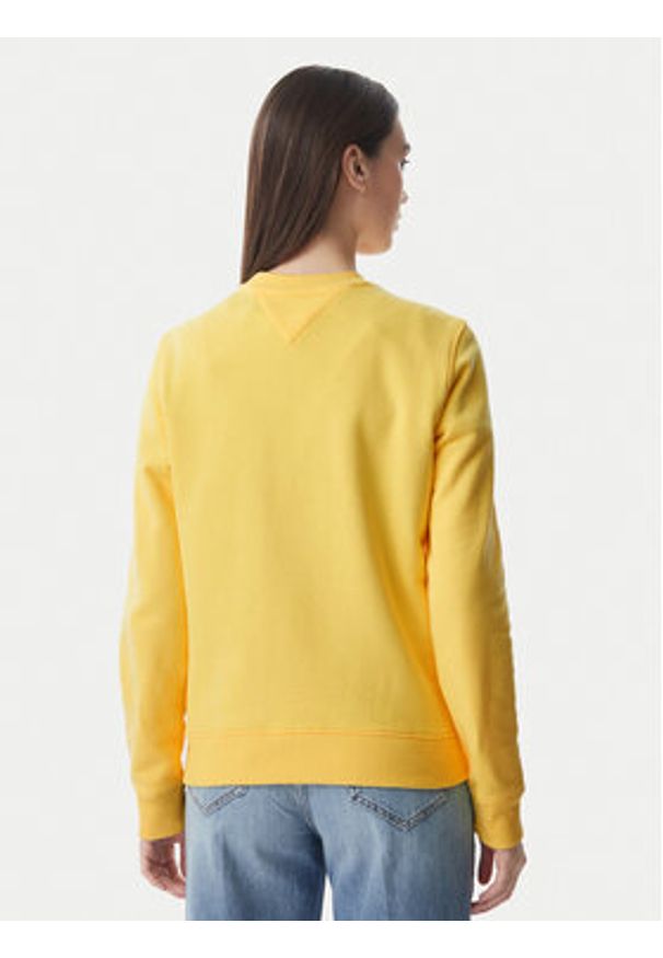 Tommy Jeans Bluza Flag DW0DW22564 Żółty jasny Regular Fit. Kolor: żółty. Materiał: bawełna