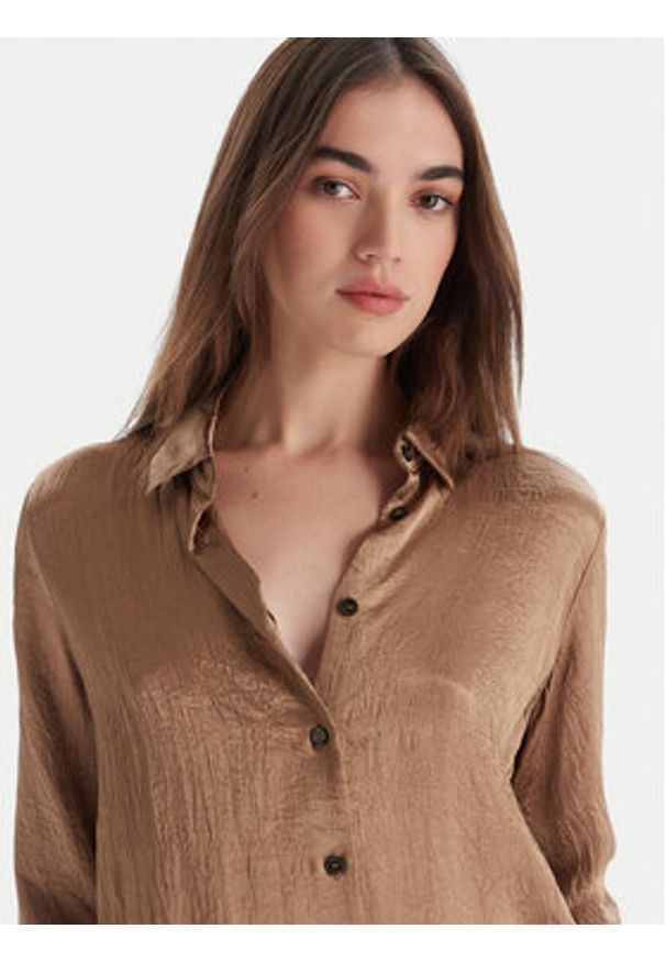 Marella Koszula Matita 2525116091 Beżowy Regular Fit. Kolor: beżowy. Materiał: syntetyk