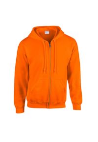 GILDAN - Bluza Z Kapturem Dla Dorosłych Unisex Heavy Blend Full Zip. Typ kołnierza: kaptur. Kolor: pomarańczowy