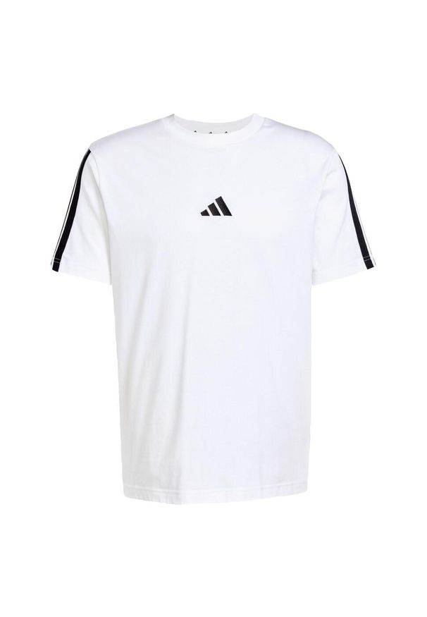Adidas - Koszulka Essentials 3-Stripes Single. Kolor: biały, czarny, wielokolorowy. Materiał: bawełna. Sport: fitness