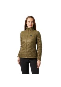 Kurtka narciarska damska izolowana Helly Hansen Lifaloft. Kolor: brązowy, beżowy, wielokolorowy. Sezon: zima. Sport: narciarstwo #1