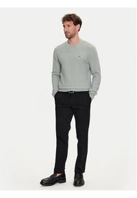 Calvin Klein Sweter K10K113031 Zielony Regular Fit. Kolor: zielony. Materiał: bawełna