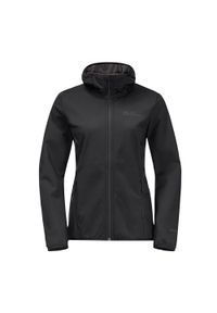 Kurtka softshellowa damska Jack Wolfskin Bornberg Hoody. Kolor: czarny. Materiał: softshell. Sport: turystyka piesza