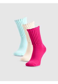 4f - 4F Skarpety casual za kostkę (3-pack) damskie - multikolor 39-42. Kolor: wielokolorowy. Materiał: bawełna #1
