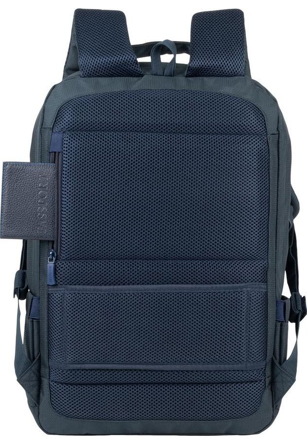 RIVACASE - Plecak Rivacase 8460 ciemno niebieski. Kolor: niebieski. Materiał: poliester, materiał. Wzór: paski. Styl: casual, elegancki, młodzieżowy