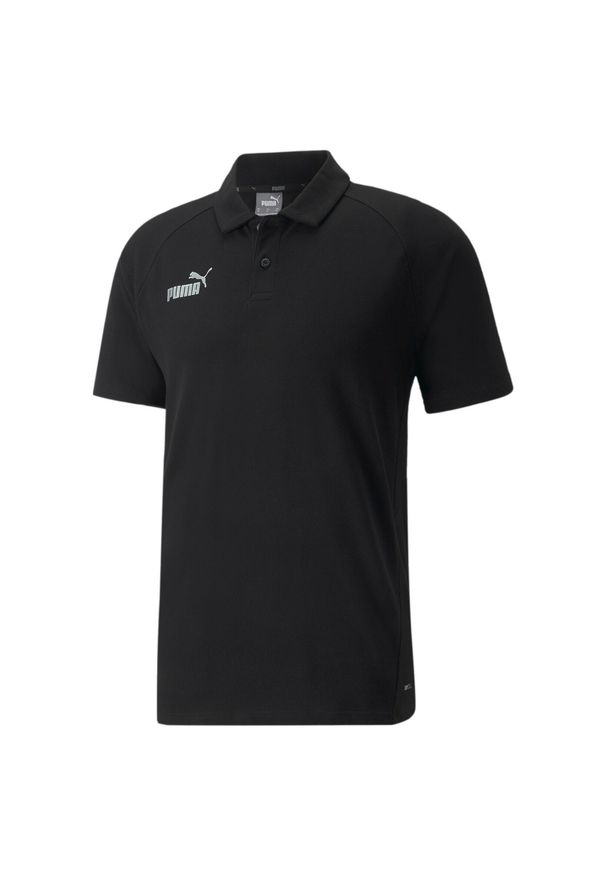 Podkoszulek Puma Teamfinal Casuals Polo, Mężczyźni. Typ kołnierza: polo. Kolor: czarny. Materiał: bawełna, materiał. Sport: piłka nożna
