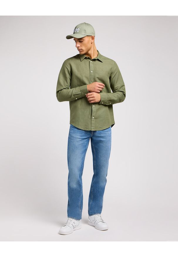 Lee - LEE PATCH SHIRT MĘSKA KOSZULA ELEGANCKA LOGO OLIVE GROVE 112350072 LL37045022. Styl: elegancki