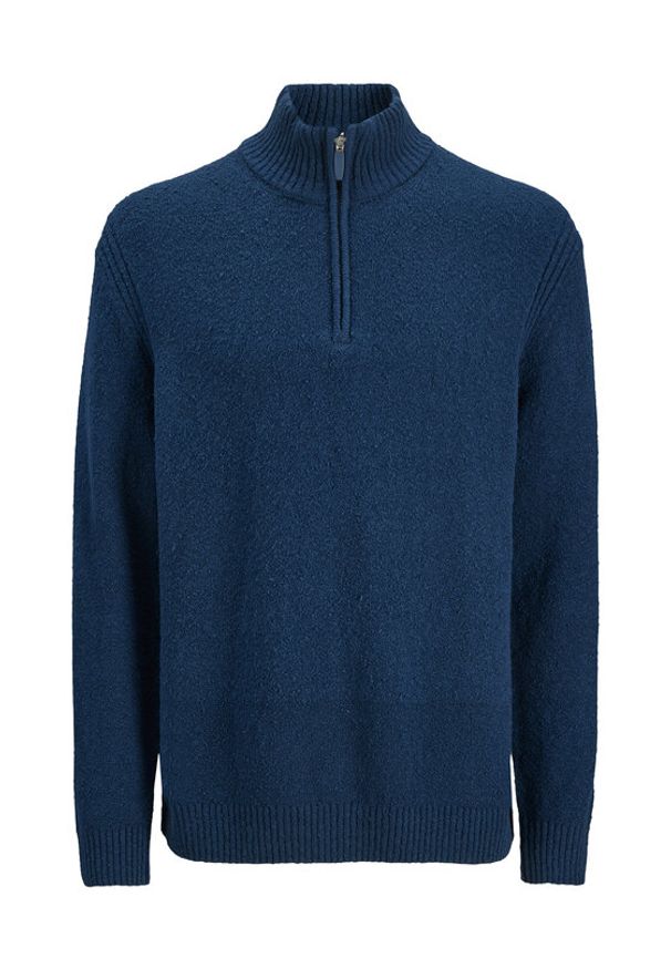 Jack & Jones Sweter Point 12287316 Niebieski Relaxed Fit. Kolor: niebieski. Materiał: bawełna