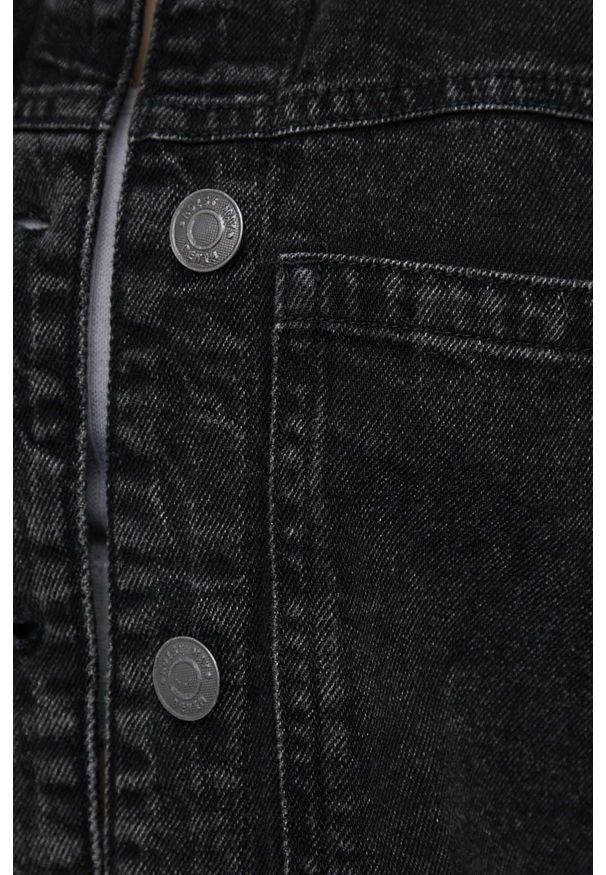 Noisy may - Noisy May kurtka jeansowa damska kolor czarny przejściowa. Okazja: na co dzień. Kolor: czarny. Materiał: jeans. Styl: casual