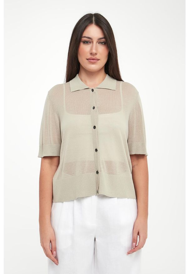 Armani Exchange - Sweter damski z kołnierzem polo ARMANI EXCHANGE. Typ kołnierza: polo