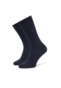 Calvin Klein Zestaw 3 par wysokich skarpet męskich 701234208 Granatowy. Kolor: niebieski. Materiał: materiał, bawełna #5