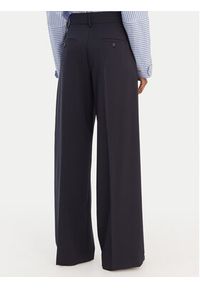 Weekend Max Mara Spodnie palazzo Visivo 2615131041 Granatowy Relaxed Fit. Kolor: niebieski. Materiał: wełna #3