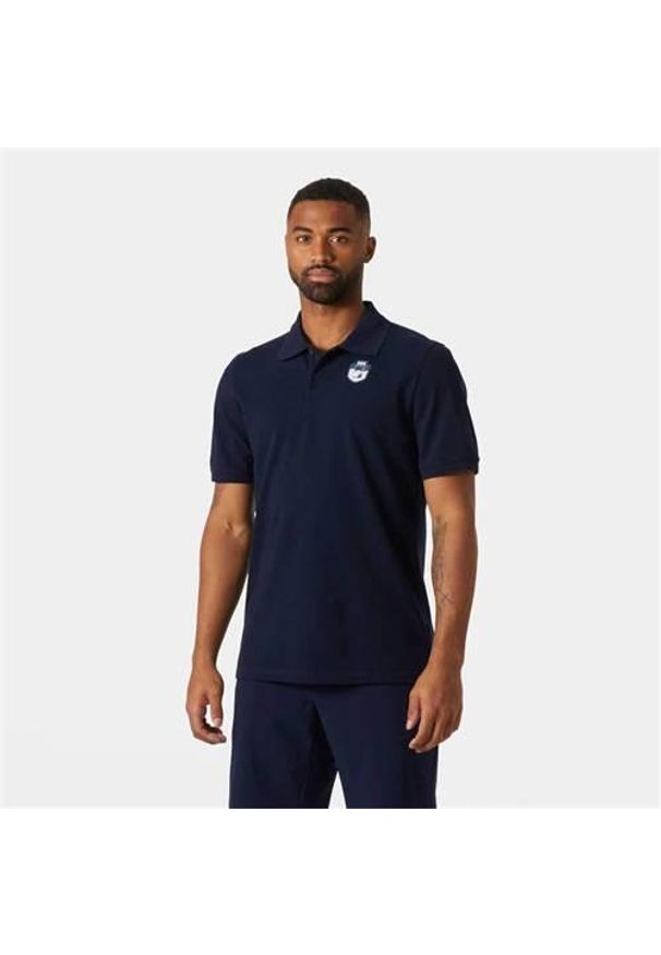 Koszulka sportowa męska Helly Hansen Marstrand Polo. Typ kołnierza: polo. Kolor: niebieski. Materiał: bawełna. Styl: sportowy