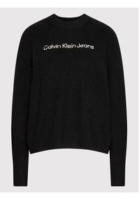 Calvin Klein Jeans Sweter J20J217730 Czarny Relaxed Fit. Kolor: czarny. Materiał: syntetyk #4