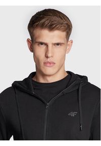4f - 4F Bluza H4Z22-BLM353 Czarny Regular Fit. Kolor: czarny. Materiał: bawełna #3