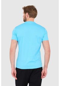 DSQUARED2 Niebieski t-shirt męski z dużym logo icon, Rozmiar S. Kolor: niebieski #5