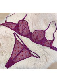 Intica - Stanik push-up z delikatnych materiałów Hadas. Kolor: fioletowy. Materiał: materiał #1