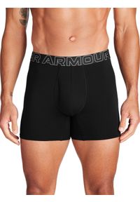 Bielizna treningowa (3-pack) męska Under Armour M UA Perf Cotton 6in - czarna. Kolor: czarny. Materiał: materiał, tkanina, bawełna