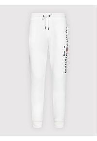 TOMMY HILFIGER - Tommy Hilfiger Spodnie dresowe Basic Branded MW0MW08388 Biały Regular Fit. Kolor: biały. Materiał: dresówka, bawełna
