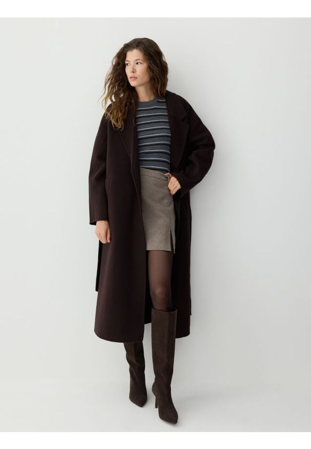 Reserved - Bluzka z wełny merino - wielobarwny. Materiał: wełna