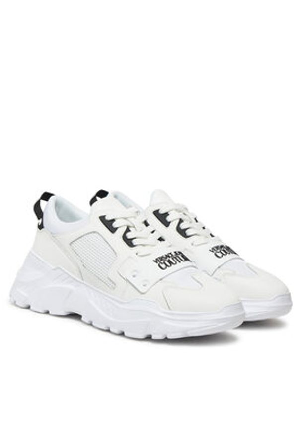 Versace Jeans Couture Sneakersy Speedtrack 77YA3SC4 Biały. Kolor: biały. Materiał: skóra