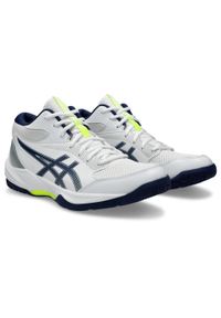 Buty halowe Asics Gel-Task MT 4. Zapięcie: sznurówki. Kolor: niebieski, wielokolorowy, biały. Materiał: materiał, tkanina, syntetyk. Szerokość cholewki: normalna