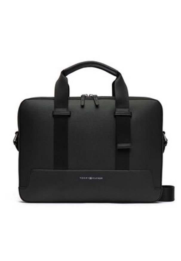 TOMMY HILFIGER - Tommy Hilfiger Torba na laptopa Th Modern Computer Bag AM0AM13637 Czarny. Kolor: czarny. Materiał: skóra