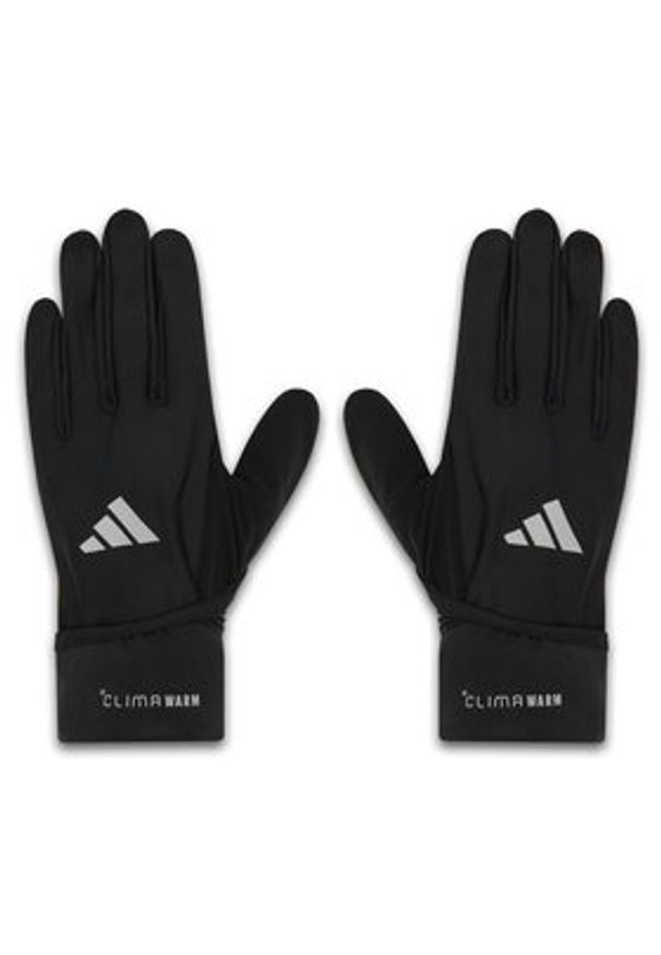 Adidas - adidas Rękawiczki Running Climawarm JM3078 Czarny. Kolor: czarny. Materiał: poliester, materiał. Technologia: ClimaWarm (Adidas). Sport: bieganie