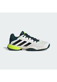 Adidas - Buty Barricade Tennis Kids. Kolor: czarny, zielony, biały, wielokolorowy. Materiał: materiał. Sport: tenis