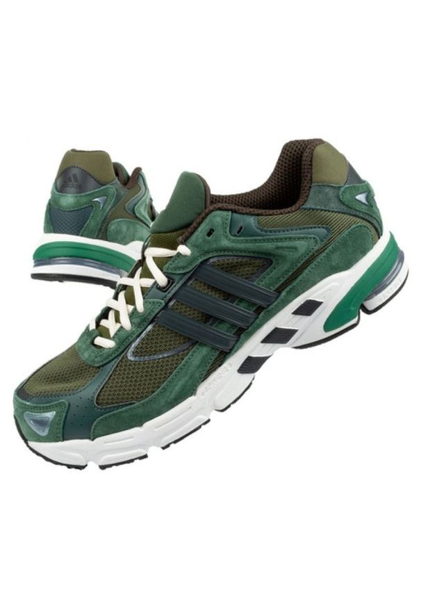 Adidas - Buty adidas Response M GZ1545 zielone. Zapięcie: sznurówki. Kolor: zielony. Materiał: materiał, syntetyk, skóra. Szerokość cholewki: normalna. Sport: bieganie