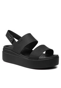 Crocs - Sandały CROCS - Brooklyn Low Wedge W 206453 Black/Black. Kolor: czarny