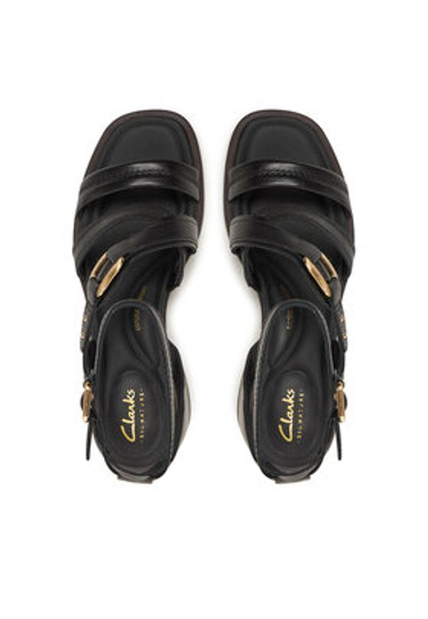 Clarks Sandały Morwyn Strap 26181243 Czarny. Kolor: czarny. Materiał: skóra
