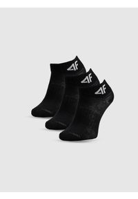 4f - 4F Skarpetki krótkie (3-pack) chłopięce - czarne 32-34. Kolor: czarny #1