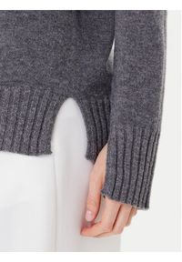 TwinSet - TWINSET Golf 252TP3582 Szary Loose Fit. Typ kołnierza: golf. Kolor: szary. Materiał: wełna #5