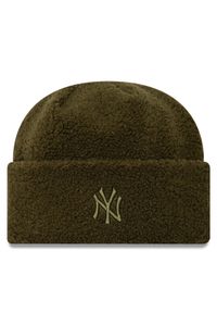 New Era Czapka Borg New York Yankees Cuff Knit Beanie 60580758 Zielony. Kolor: zielony. Materiał: materiał, poliester #1